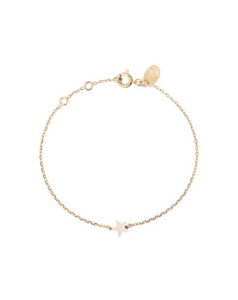 Brazalete de madreperla en oro fino dorado/blanco