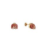 Par de pendientes Ladbird en oro fino/oro rojo
