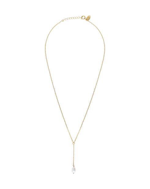 Collar Ariel en oro fino y decorado con una perla cultivada en oro y blanco