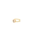 Pendiente Yanis de acero inoxidable dorado/blanco