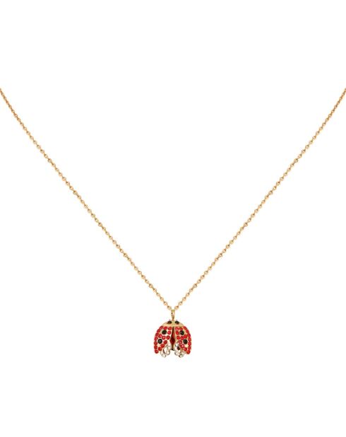 Collar Ladbird en oro y oro fino rojo