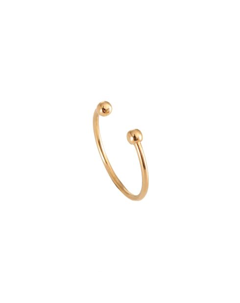 Anillo ajustable tipo piercing de oro fino chapado en oro