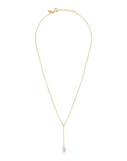Collar Ariel en oro fino y decorado con una perla cultivada en oro y rosa