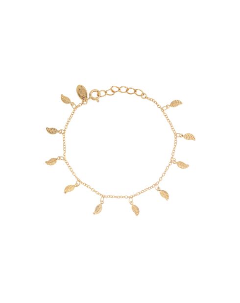 Pulsera fina en forma de pan de oro