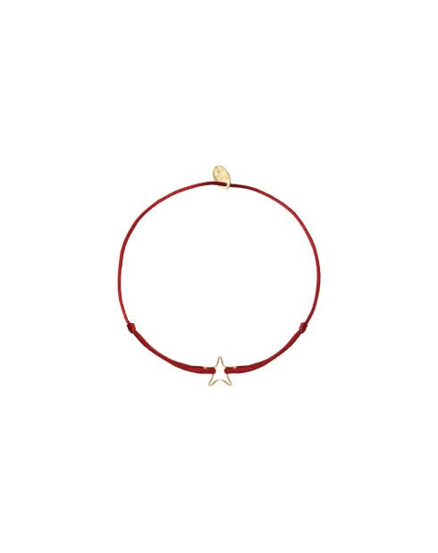 Brazalete con forma de estrella hueca en oro fino/oro rojo