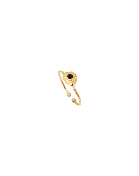 Anillo ajustable de latón negro