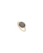 Ring im Serti-Schliff aus braunem Messing