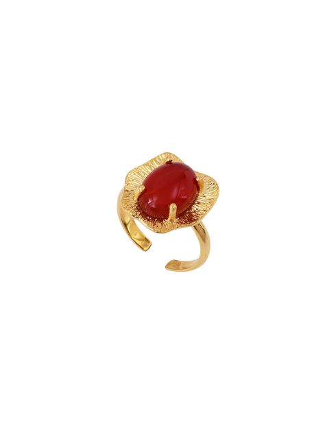 Anillo ajustable Swann de latón rojo
