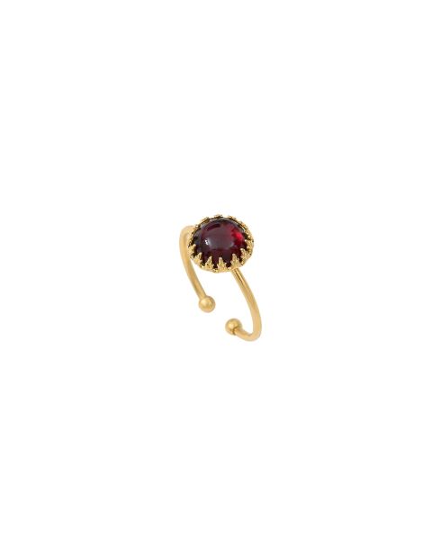 Anillo ajustable Cordelia de latón rojo