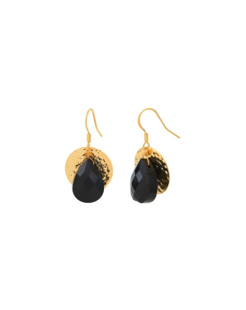 Boucles d'oreilles Tresgoutte en laiton noires