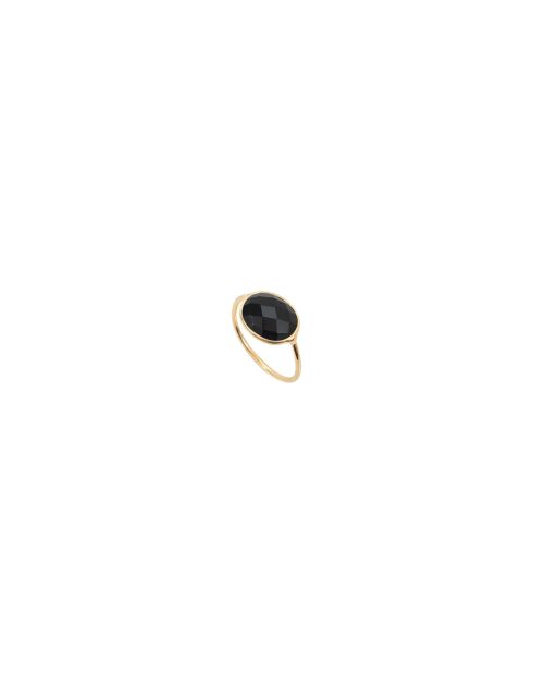 Anillo de latón negro con corte serti