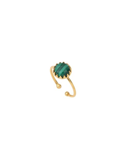 Anillo ajustable Cordelia de latón verde