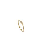 Anello regolabile Bella in ottone bianco