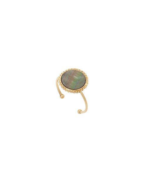 Anello regolabile da donna in ottone grigio