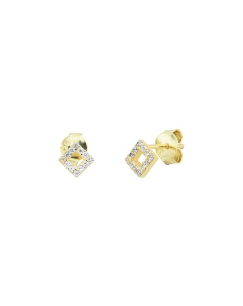 Boucles d'oreilles Léon blanches