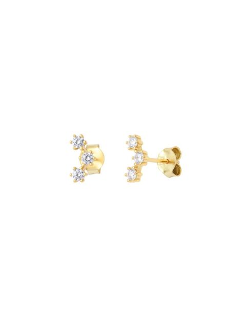 Boucles d'oreilles Alita en laiton blanches