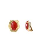 Orecchini Swann in ottone rosso
