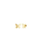 Pendientes mariposa de latón dorado