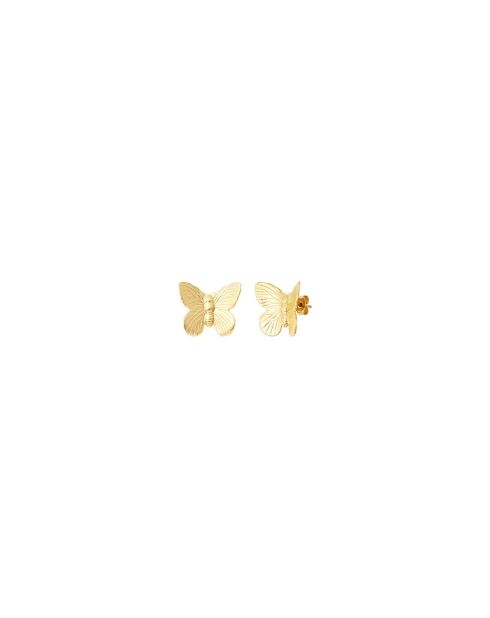 Boucles d'oreilles Butterfly en laiton dorées