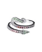 Verstellbarer Snake-Ring aus mehrfarbigem Silber