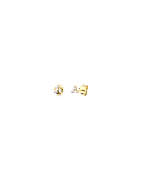 Boucles d'oreilles Lucky en laiton blanches