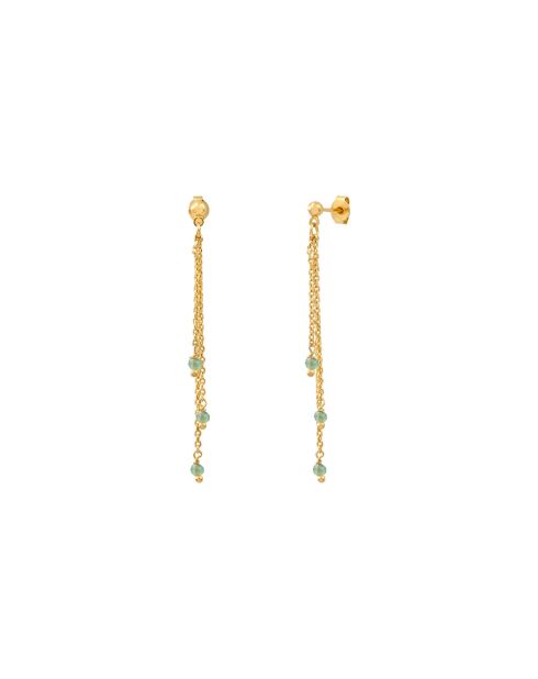 Boucles d'oreilles Milady en laiton vertes