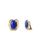 Orecchini Swann in ottone blu