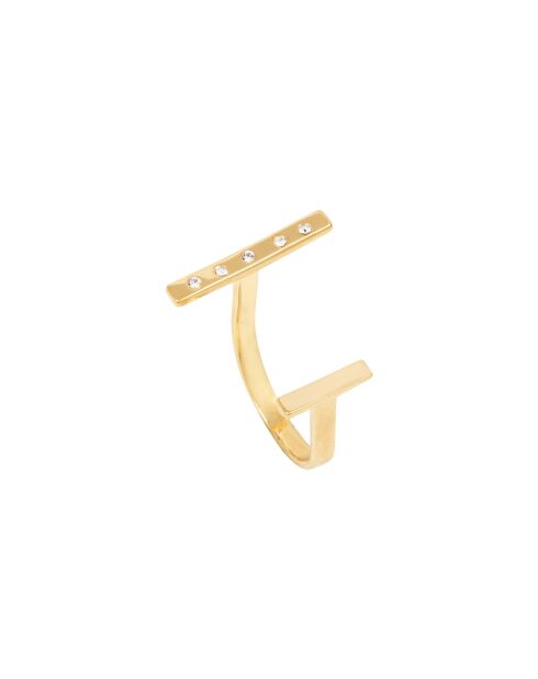 Anello regolabile Paris Las Vegas in ottone bianco