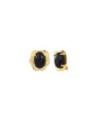 Orecchini Swann in ottone nero