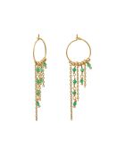 Orecchini a cerchio Roxane in ottone verde