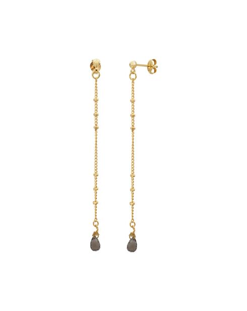 Boucles d'oreilles Danaé en laiton marron