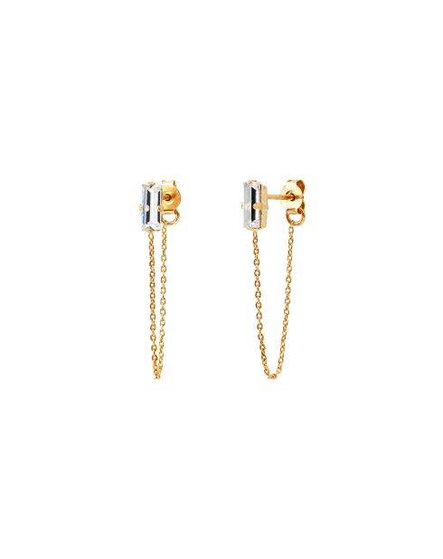 Boucles d'oreilles Palace en laiton blanches
