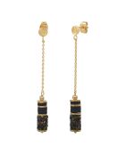 Pendientes Finerock en oro negro y latón