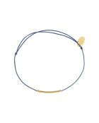 Fineline Kordelarmband aus blauem Messing