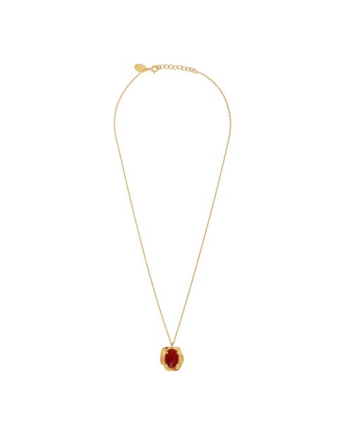Collar Swann de latón rojo