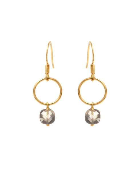 Boucles d'oreilles Fidji en laiton marron