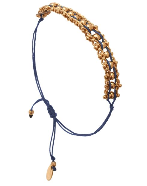Pulsera de cordón de latón azul Cliff