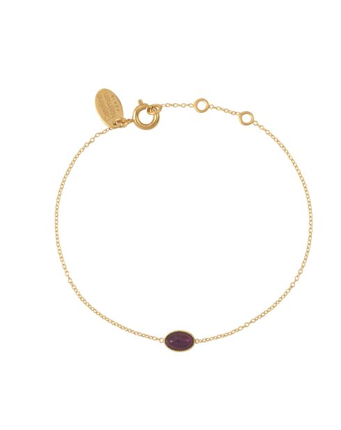 Brazalete ovalado Cab de latón morado