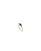 Sunrise geslepen ring in blauw messing