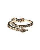 Anello regolabile Snake in ottone nero