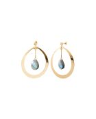 Boucles d'oreilles Créoles Solange en laiton grises