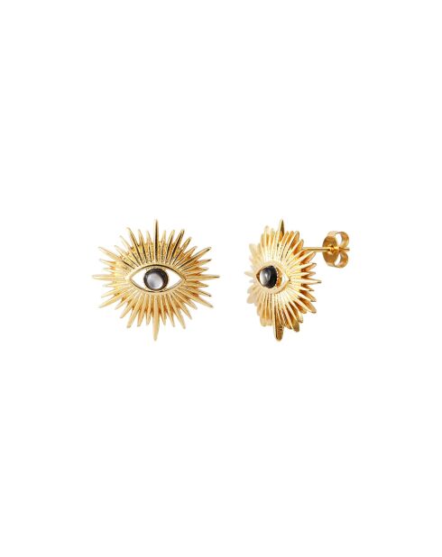 Boucles d'oreilles Freya en laiton grises