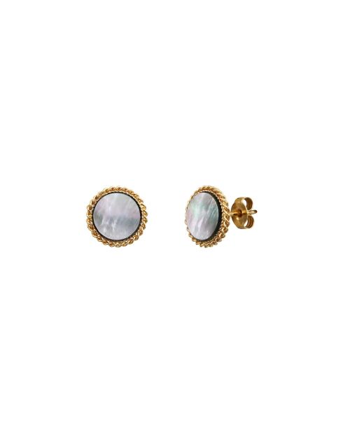 Boucles d'oreilles Lady en laiton grises