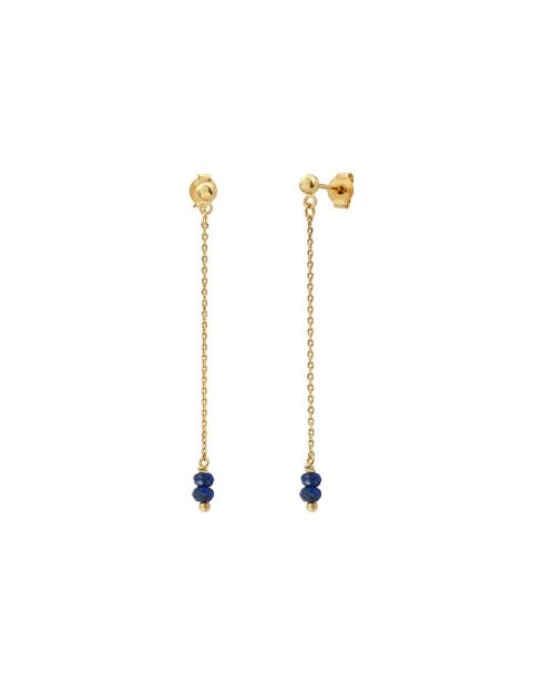 Boucles d'oreilles Vénus en laiton bleues
