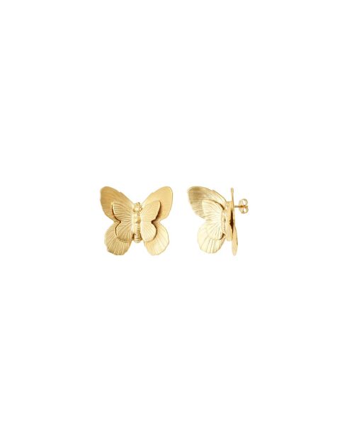 Boucles d'oreilles Butterfly en laiton dorées