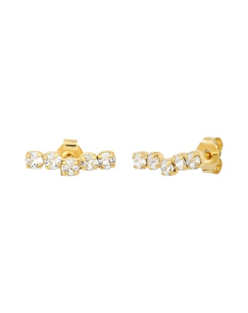 Boucles d'oreilles Ofée en laiton blanches