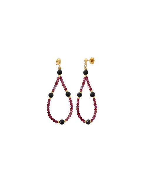 Boucles d'oreilles Amanté en laiton rouges