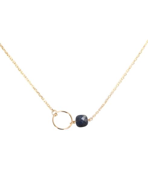 Collar Fidji de latón azul