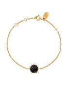 Cordelia schwarzes Messingarmband
