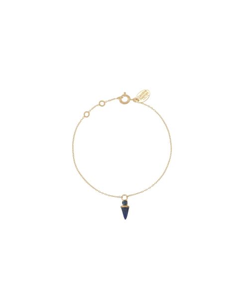 Pulsera Sharp de latón azul